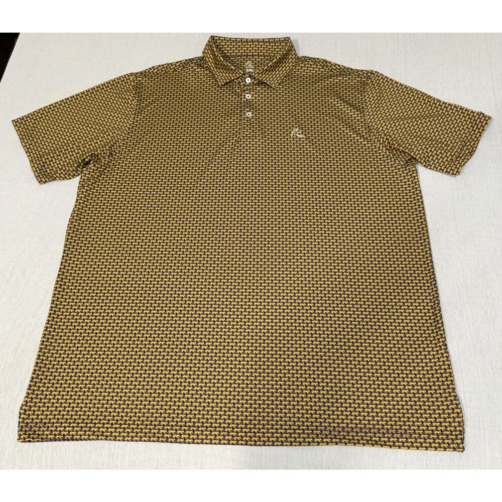 Rhoback LSU Gameday Collegiate Polo Mens Golf Shirt Tiger AOP Stretch 3XL NWOT - Picture 2 of 7